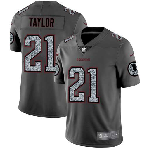 Men Washington Red Skins 21 Taylor Nike Teams Gray Fashion Static Limited NFL Jerseys